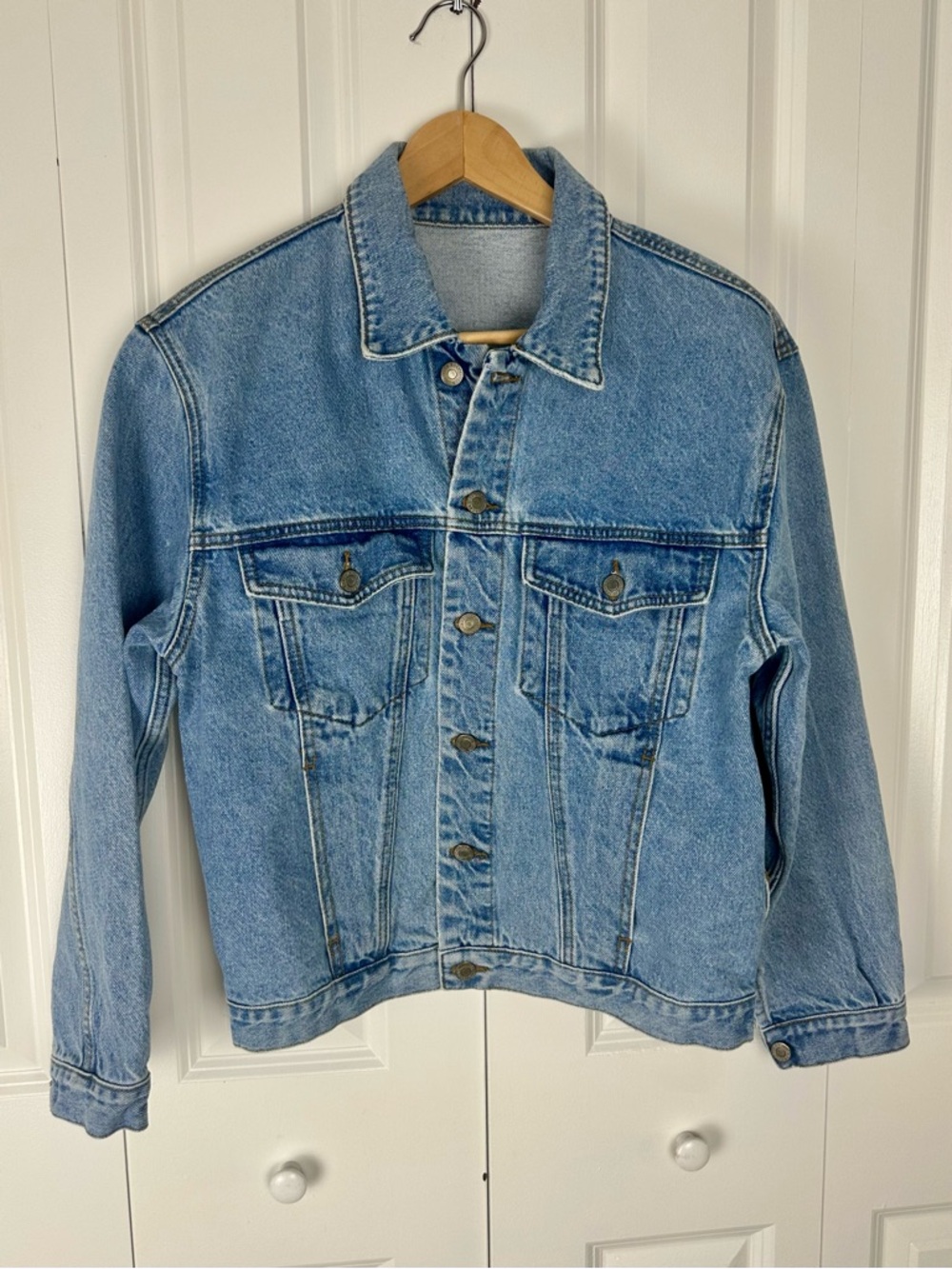 John Galt Relaxed Denim Trucker Jacket Size S